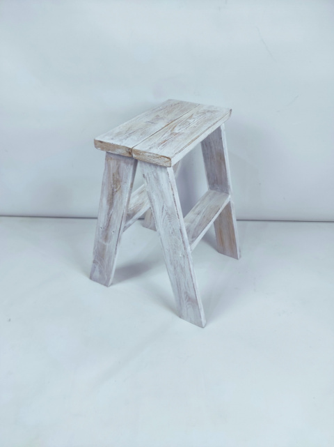 Drabinka 44cm- Biały postarzany Drabinka 44cm- Biały postarzany