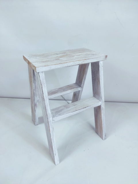 Drabinka 44cm- Biały postarzany Drabinka 44cm- Biały postarzany