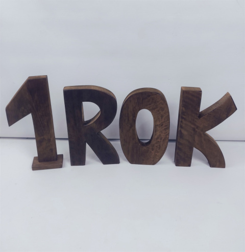 Napis "1 ROK" - Brąz Napis "1 ROK" - Brąz