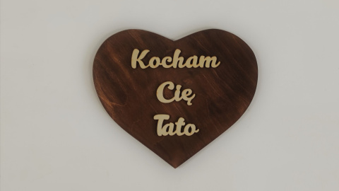 Tabliczka serce "Kocham Cię Tato " - Brązowa Tabliczka serce "Kocham Cię Tato " - Brązowa