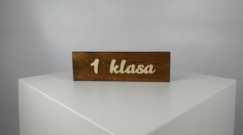 Tabliczka " 1 Klasa" - Brązowa Tabliczka " 1 Klasa" - Brązowa