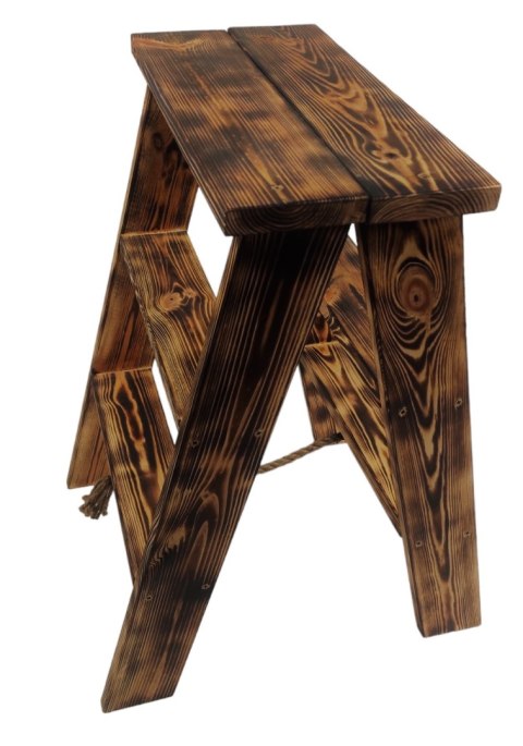 Drabinka 60cm - Drewno przypalane Drabinka 60cm - Drewno przypalane