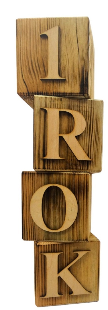 Kostki "1 Rok" - Przypalany Kostki "1 Rok" - Przypalany