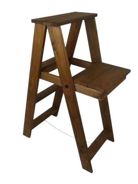 Drabinka z siedziskiem 80cm - Brązowa