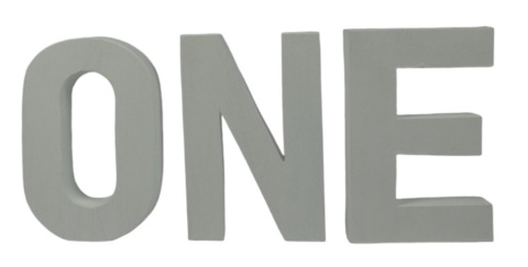 Napis "ONE" - Biały Napis "ONE" - Biały