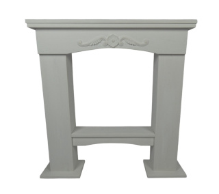Drewniany Portal Kominkowy "Elegance" - Biały