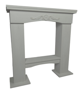 Drewniany Portal Kominkowy "Elegance" - Biały