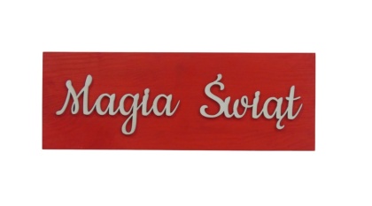 Tabliczka " Magia Świąt " - Czerwona #2