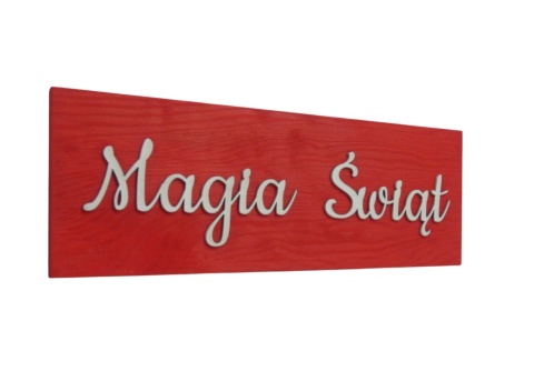 Tabliczka " Magia Świąt " - Czerwona #2 Tabliczka " Magia Świąt " - Czerwona #2