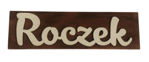 Tabliczka "Roczek" - Brązowa Tabliczka "Roczek" - Brązowa