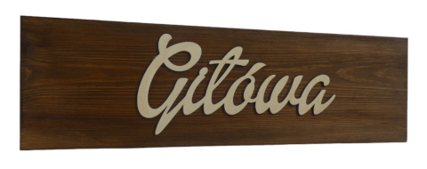 Tabliczka " Gitówa " - Brązowa Tabliczka " Gitówa " - Brązowa