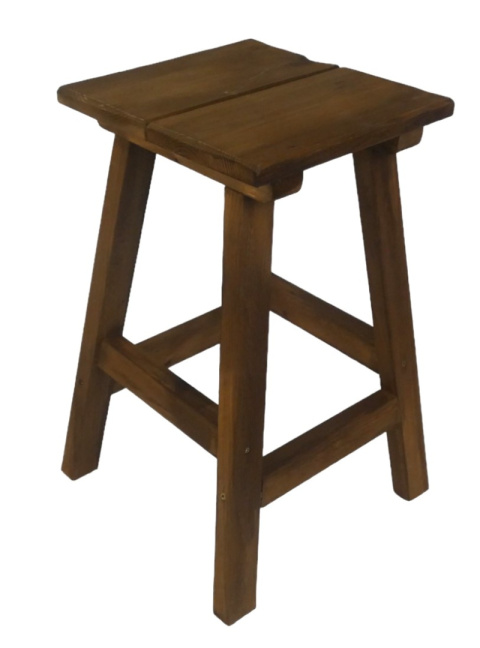 Taboret drewniany - Brązowy