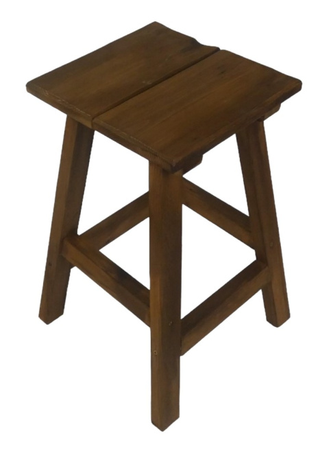 Taboret drewniany - Brązowy