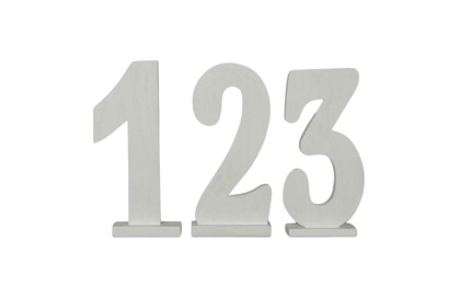 Cyferki 1 2 3 - Duże białe