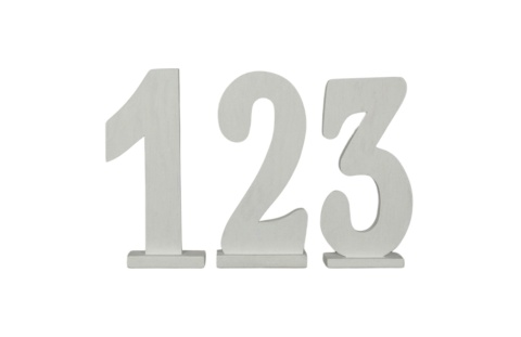 Cyferki 1 2 3 - Duże białe
