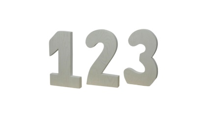 Cyferki 1 2 3 - Małe Białe