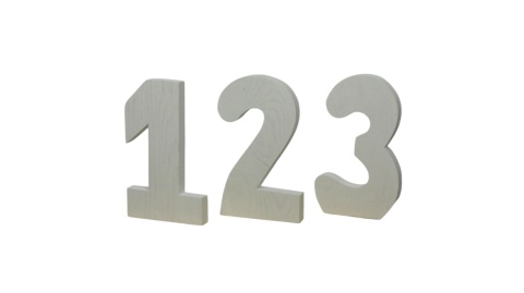 Cyferki 1 2 3 - Małe Białe