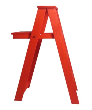 Drabinka z siedziskiem 100cm - Czerwona