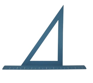 Duża linijka i ekierka - Błekitna