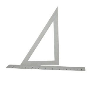 Duża linijka i ekierka - Biała