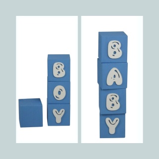 Kostki " Boy / Baby " - Błękitne