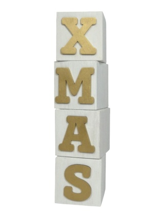 Kostki "XMAS" - Biało-Złote