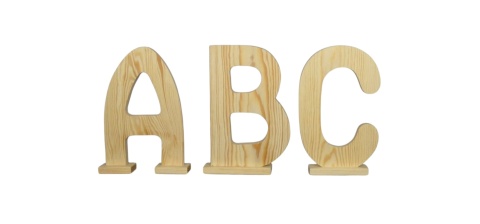 Literki ABC - Duże Naturalne