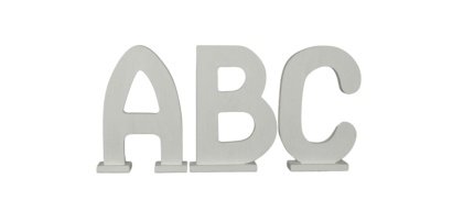 Literki ABC - Duże Białe