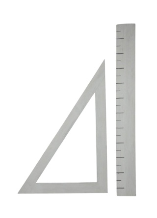 Ołówek XXL + Duża linijka i ekierka - Biała