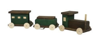 Pociąg, ciuchcia, parowóz 3 el. - Zielony