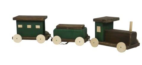 Pociąg, ciuchcia, parowóz 3 el. - Zielony