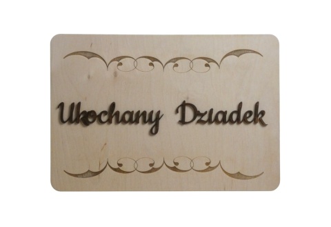 Tabliczka " Ukochany Dziadek " - naturalna #1