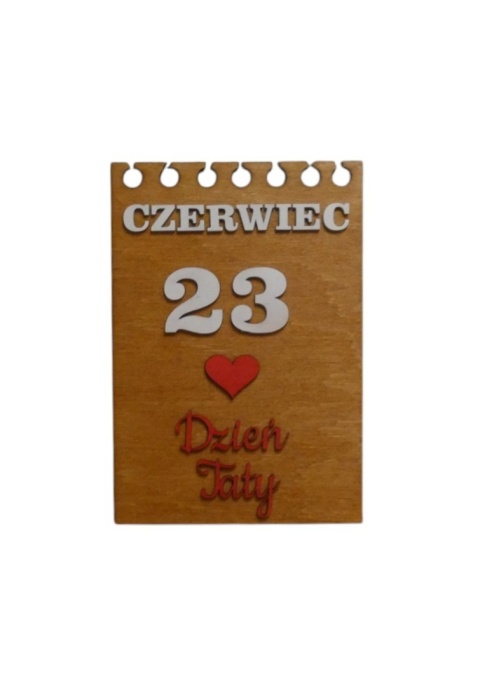 Tabliczka kartaka z kalendarza " 23 Czerwiec Dzień Taty " - Koniak